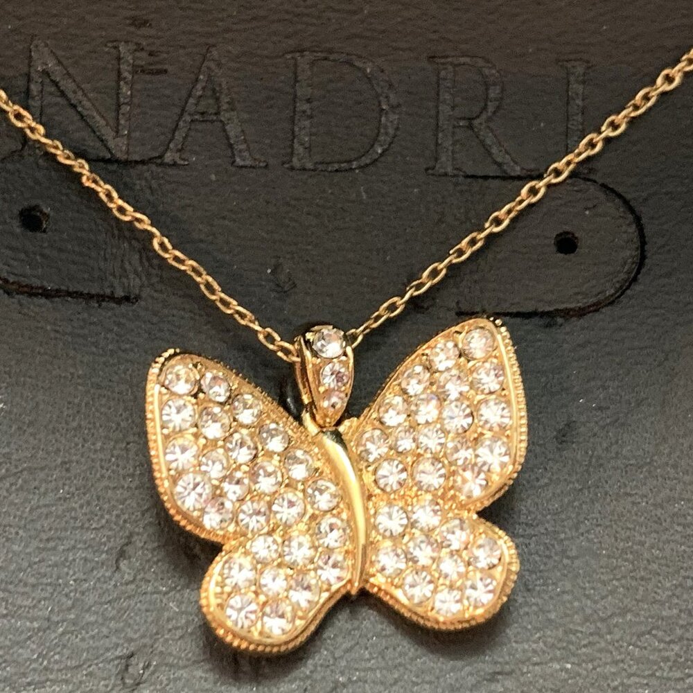 Butterfly gold necklace by Nadri